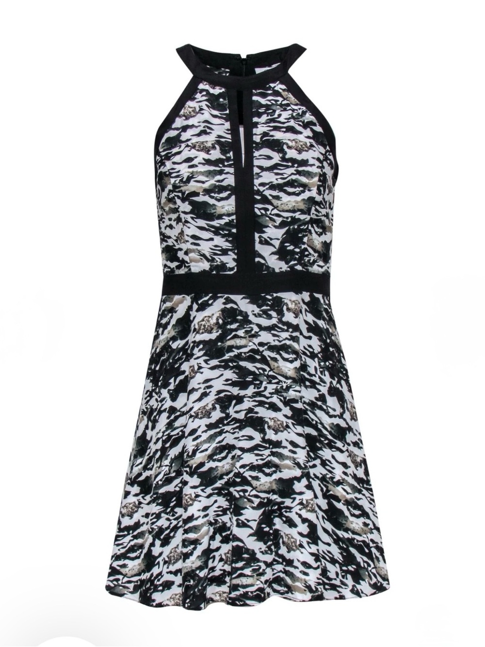 Parker | Tidal Camo Halter Mini Dress, M NWT